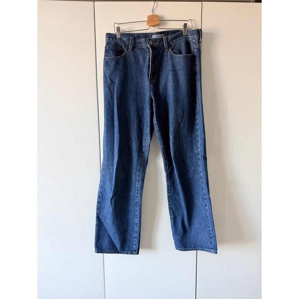 JW Anderson x Uniqlo Dark Blue Straight Leg Jeans 100% Cotton Women's 30x31